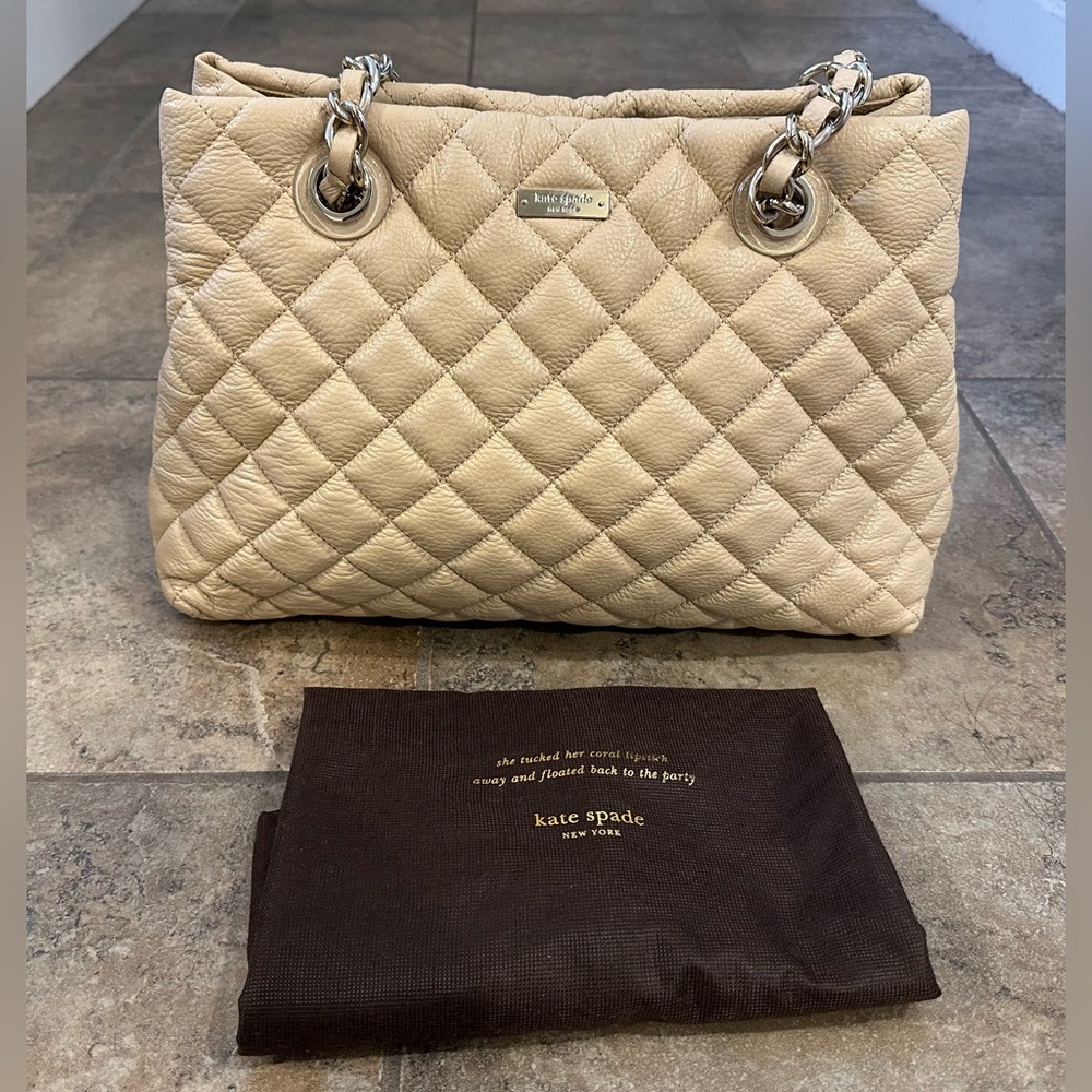 KATE SPADE GOLD COAST QUILTED LEATHER MARYANNE TOTE